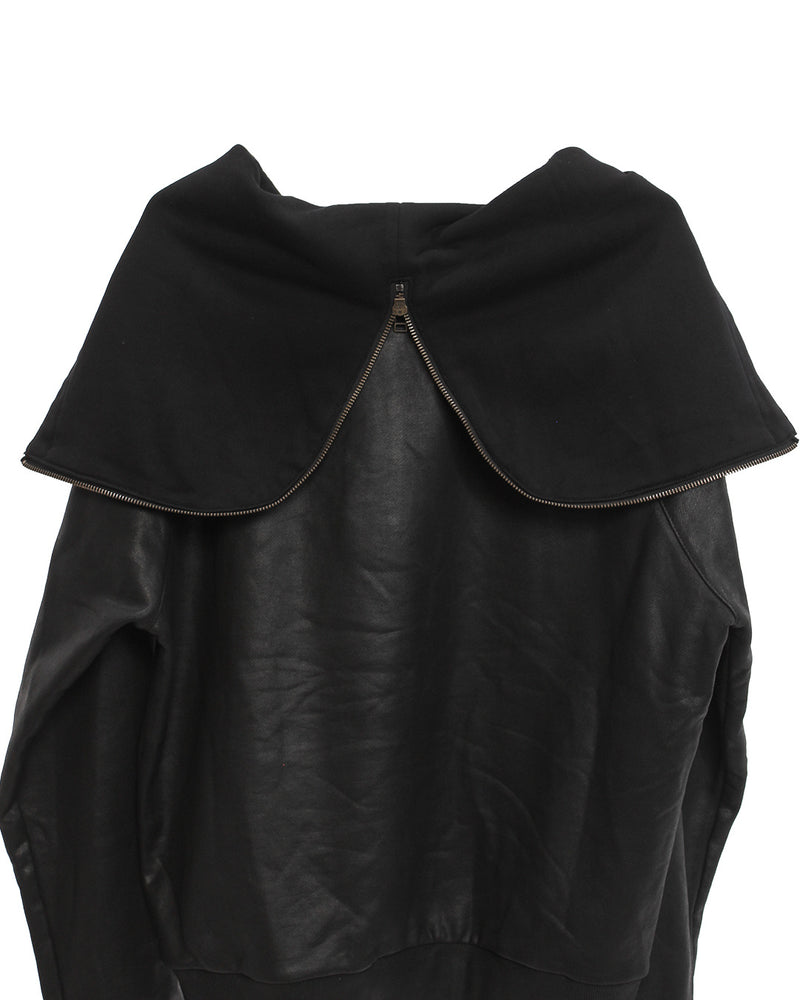 SERPENTINE WAXED QUARTER ZIP HOODIE