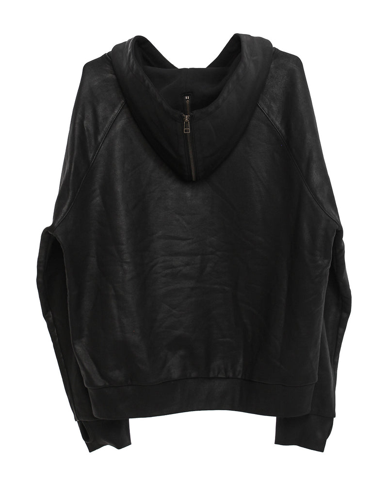 SERPENTINE WAXED QUARTER ZIP HOODIE