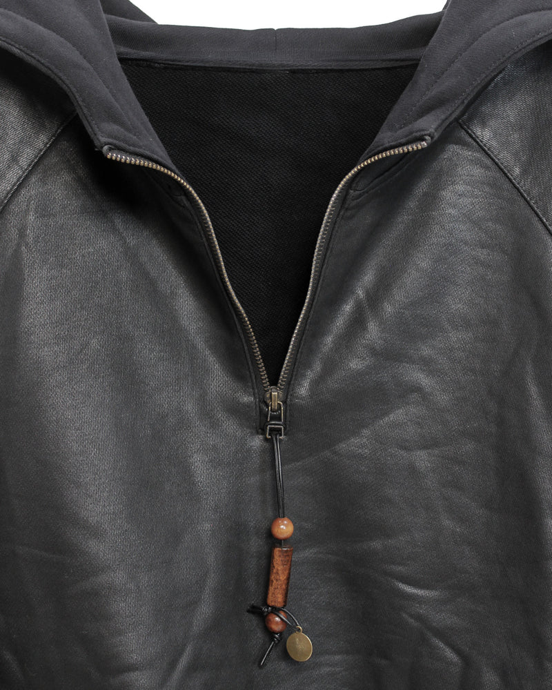 SERPENTINE WAXED QUARTER ZIP HOODIE