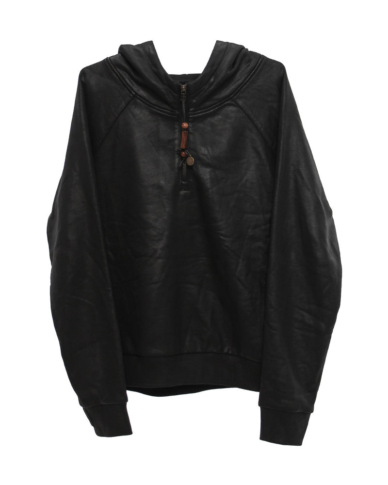 SERPENTINE WAXED QUARTER ZIP HOODIE