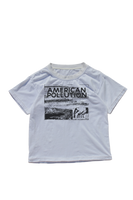 WHITE AMERICAN POLLUTION HAND PRINTED TEE