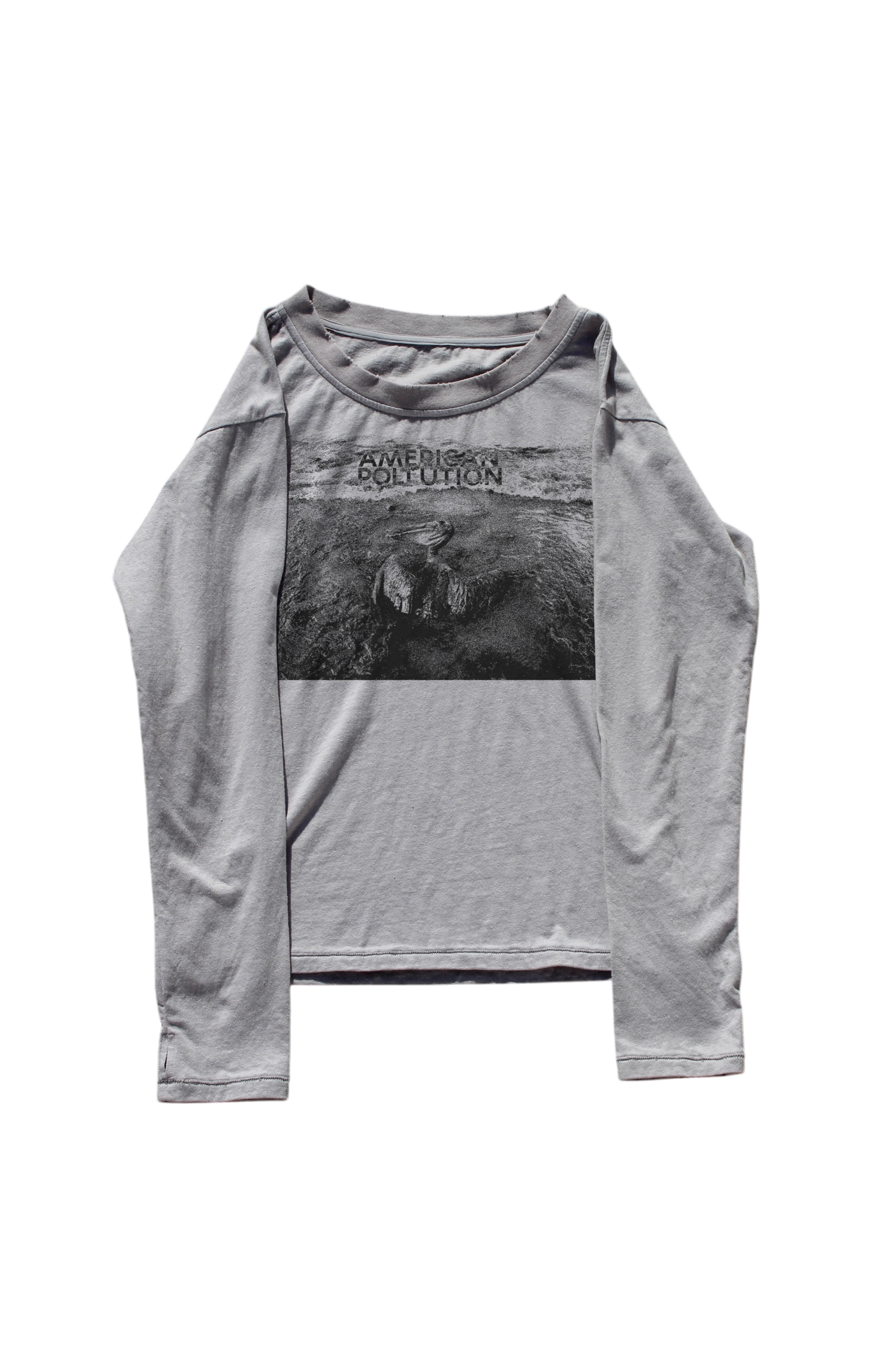 GREY AMERICAN OILSPILL PRINTED LONG SLEEVE