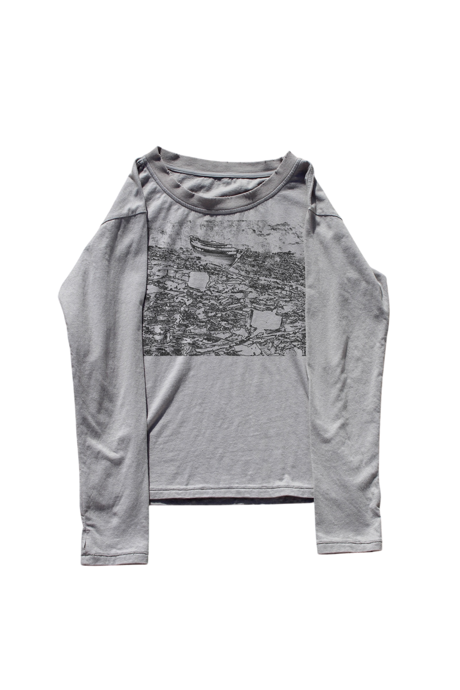 GREY AMERICAN ROWBOAT PRINTED LONG SLEEVE