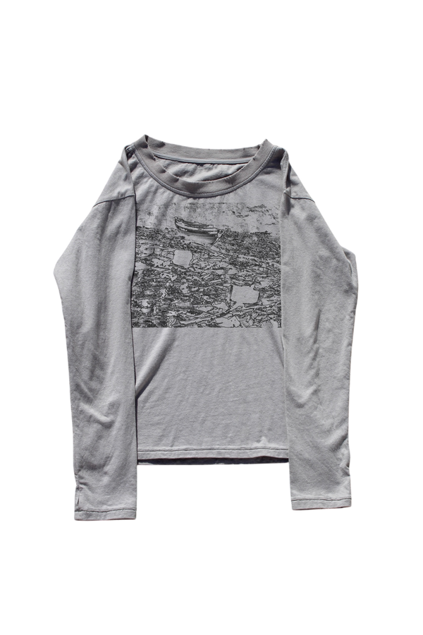 GREY AMERICAN ROWBOAT PRINTED LONG SLEEVE