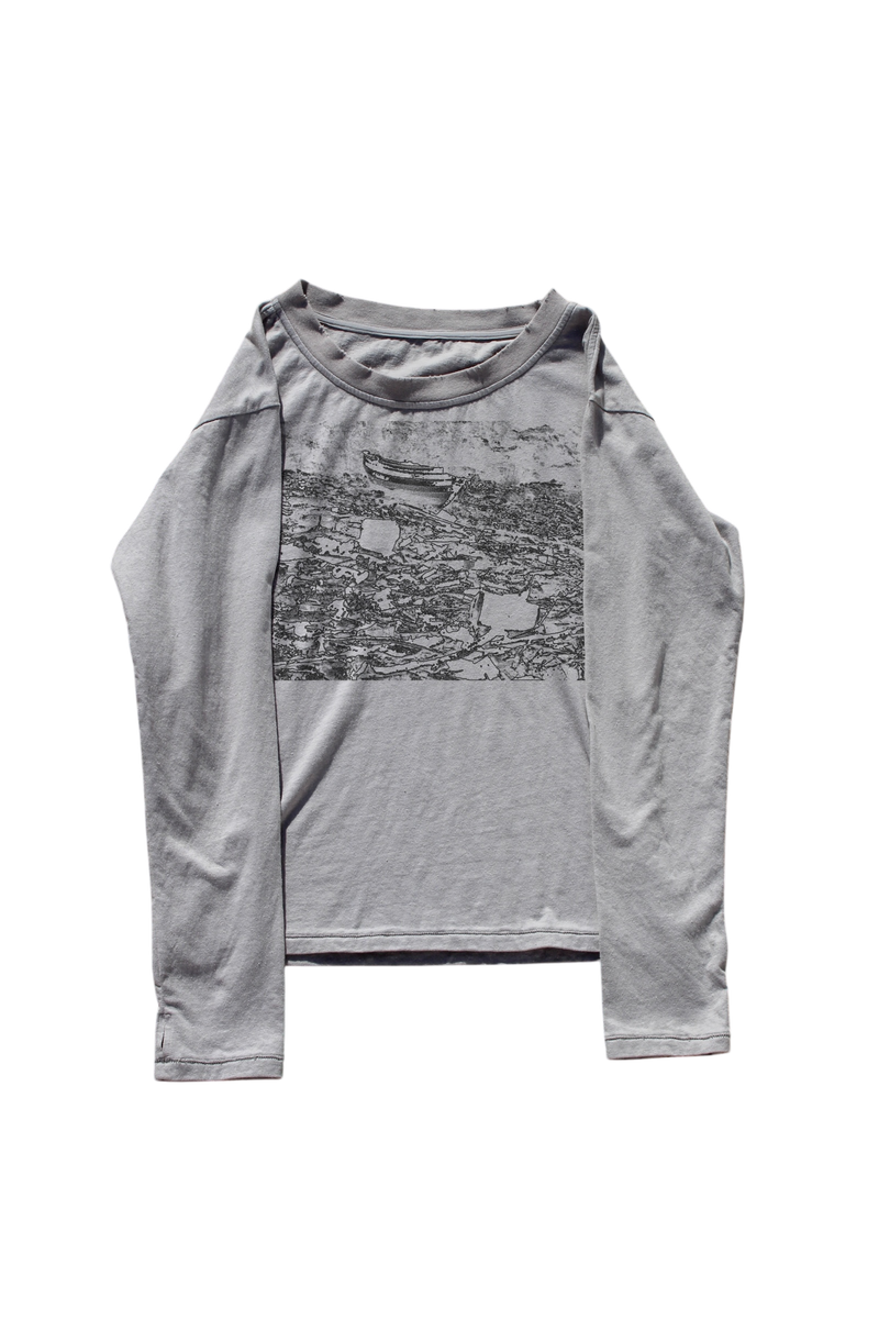 GREY AMERICAN ROWBOAT PRINTED LONG SLEEVE