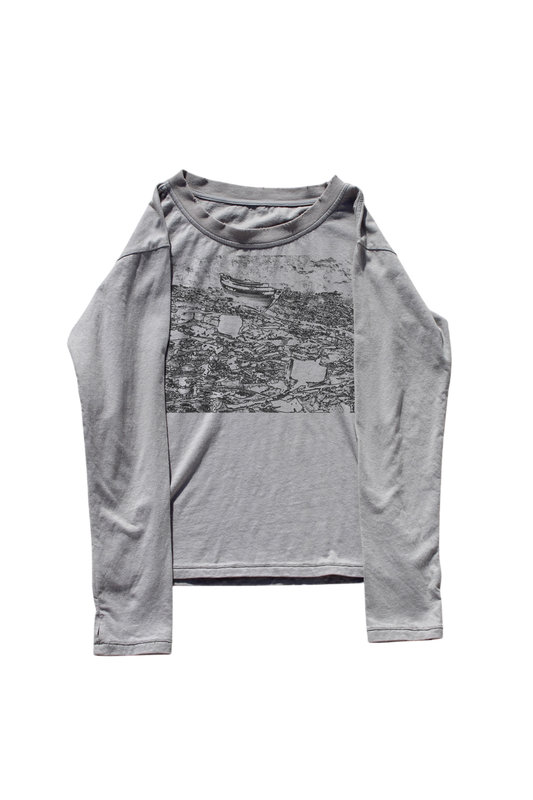 GREY AMERICAN ROWBOAT PRINTED LONG SLEEVE