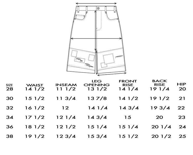 BLACK FLAG CAPRI SHORT